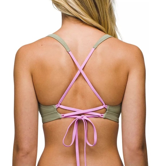 🌻NEW w/tag Prana Size Medium Tulum Bikini Top + Black Summer Wave Bottom Set (5) - Picture 5 of 15